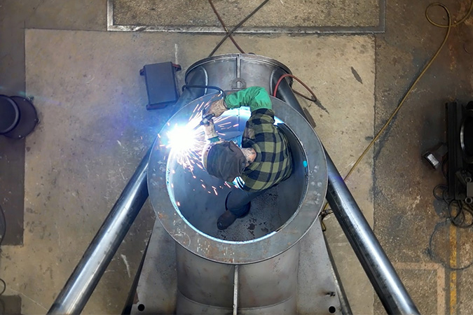 Man servicing the pump